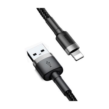 Кабель синхронізації Baseus cafule Cable USB For lightning 2.4A 0.5M Gray/Black (CALKLF-AG1)