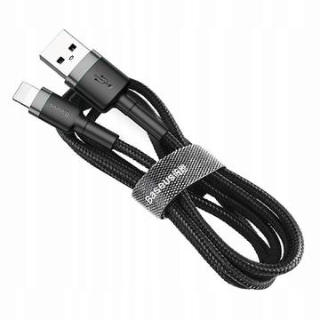 Кабель USB Baseus cafule Cable USB For iP 2A 3m Black+Silver (CALKLF-RG1)