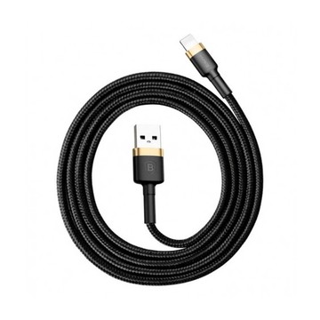 Кабель USB Baseus cafule Cable USB For iP 1.5A 2m Black+Gold (CALKLF-CV1)