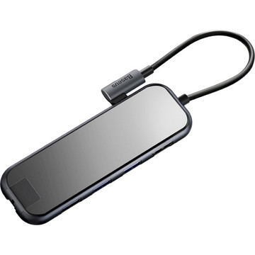 USB Хаб Baseus Multifunctional CAHUB-DZ0G (Type-C to 3xUSB3.0+HD4K+RJ45+PD) Silver