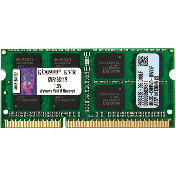 Оперативная память SoDIMM DDR3 8GB 1600 MHz Kingston (KVR16S11/8WP)