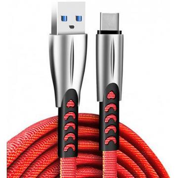 Кабель синхронізації USB 2.0 AM to Type-C 1.0m zinc alloy red ColorWay (CW-CBUC012-RD)