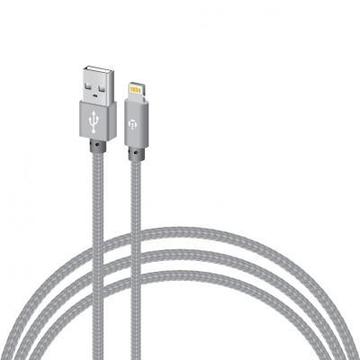 Кабель синхронизации Intaleo CBGNYL1 USB-Lightning 1м Grey (1283126477652)