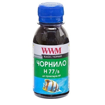 Чернило WWM HP №177 84 black 200ml (H77/B)