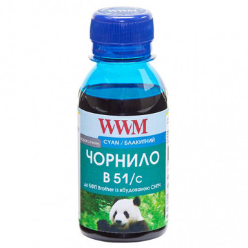 Чорнило WWM Brother DCP-T300/T500W/T700W 100g Cyan Water-soluble (B51/C-2)