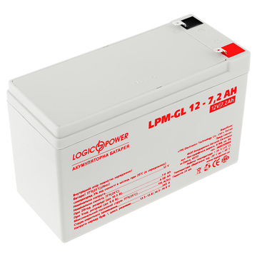 Акумуляторна батарея для ДБЖ LogicPower 12V 7.2AH (LPM-GL 12 - 7.2 AH) GEL