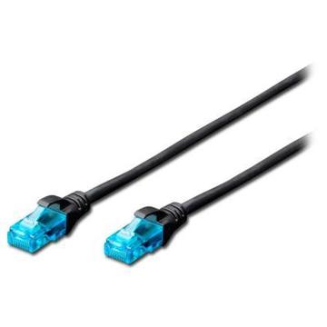 Патч-корд Digitus 3м UTP cat.5e AWG 26/7 CCA PVC black (DK-1512-030/BL)