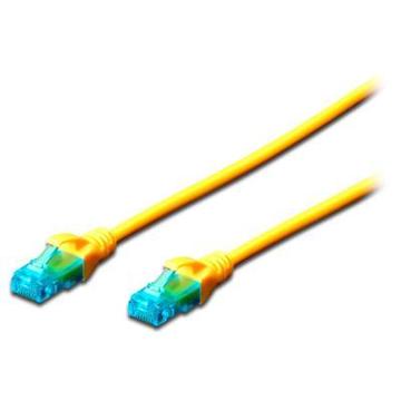 Патч-корд Digitus 3м UTP cat.5e AWG 26/7 CCA PVC yellow (DK-1512-030/Y)