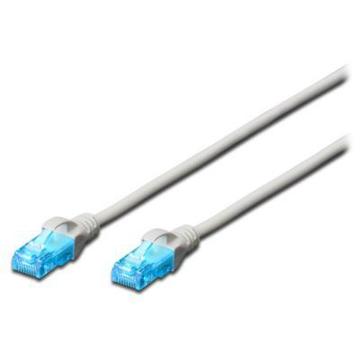 Патч-корд Digitus 1м UTP cat.5e AWG 26/7 CCA PVC grey (DK-1512-010)