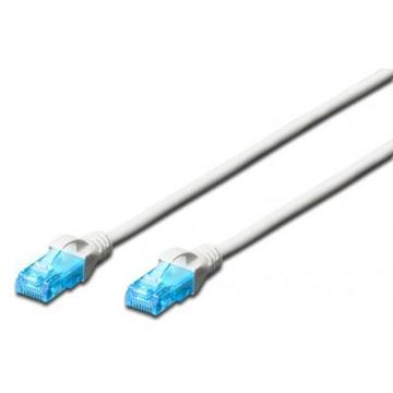 Патч-корд Digitus 1м UTP cat.5e AWG 26/7 CCA PVC white (DK-1512-010/WH)