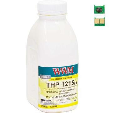 Картридж WWM HP CLJ CP1215/CP1515/CM1312 40г Yellow +chip (TC1215Y)