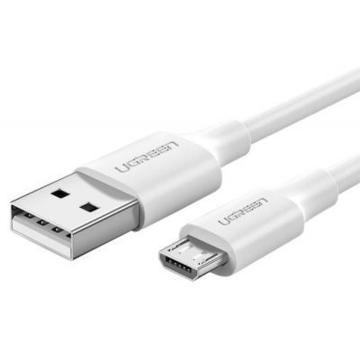 Кабель USB Ugreen USB 2.0 AM-MicroUSB M 2 м 3.0A (18W) Nickel Plating White (US289)