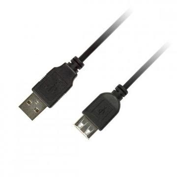 Кабель USB Piko (1283126474118) USB 2.0 AM-AF, 3m, Black