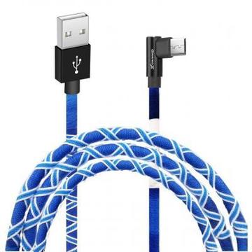 Кабель синхронизации USB 2.0 AM to Micro 5P 1.0m White/Blue Grand-X (FM-08WB)