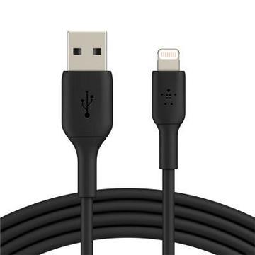 Кабель USB Belkin USB 2.0 AM to Lightning 3.0m PVC black (CAA001BT3MBK)