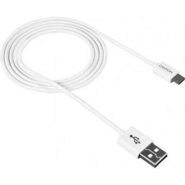 Кабель USB 2.0 AM to Micro 5P 1.0m White Canyon (CNE-USBM1W)