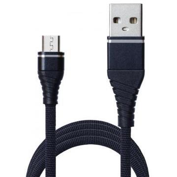 Кабель синхронизации Grand-X USB-microUSB Cu 2.1A 1.2м Black (NM012BK)