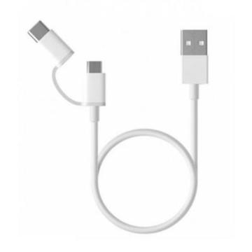 Кабель USB Xiaomi USB 2.0 AM to Micro 5P + Type-C White (338004)