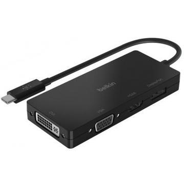 Кабель Belkin USB-C to HDMI VGA DVI DisplayPort black (AVC003BTBK)