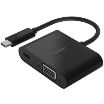 Кабель Belkin USB-C - VGA 60W PD black (AVC001BTBK)