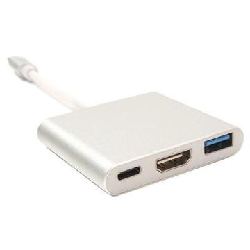Кабель  PowerPlant USB C-Type - HDMI/USB (KD00AS1306)