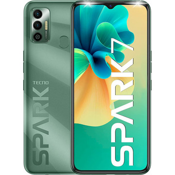 Смартфон Смартфон Tecno Spark 7 KF6n NFC 4/64GB Spruce Green (4895180766404)