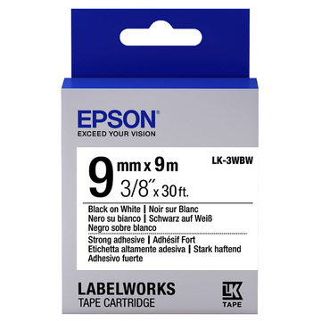 Картридж Epson LK3WBW LW-300/400/400VP/700 Strng adh Blk/Wht 9mm/9m