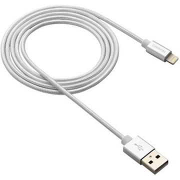 Кабель USB 2.0 AM to Lightning 1.0m MFI Pearl White CANYON (CNS-MFIC3PW)