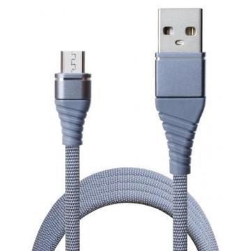 Кабель синхронізації USB 2.0 AM to Micro 5P 1.2m 2A Grey Grand-X (NM012GR)