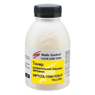 Тонер-картридж HP/Canon 150г yellow фасовка Static Control (MPTCOL-150B-YOS-P)