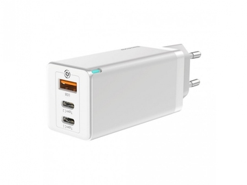 Зарядний пристрій Baseus GaN Travel C+C+A 65W White