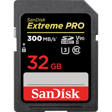 Карта памяти SanDisk 32GB SDXC C10 UHS-II U3 V90 R300/W260MB/s Extreme Pro