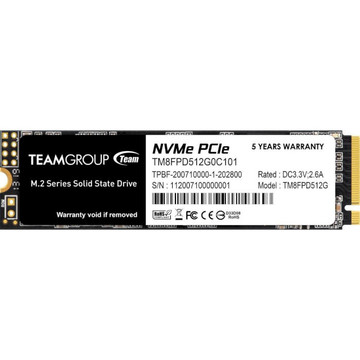 SSD накопитель SSD Team M.2 NVMe PCIe 3.0 x4 512GB MP33 PRO 2280 TLC (TM8FPD512G0C101)