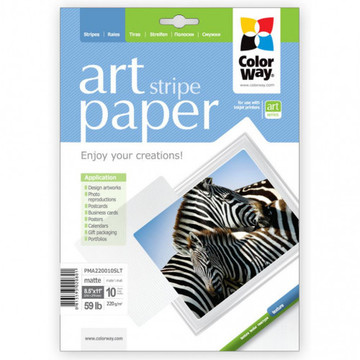 Фотобумага ColorWay Letter (216x279mm) Art Matte Stripe (PMA220010SLT)