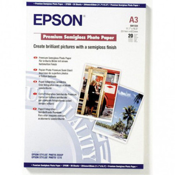 Фотопапір Epson A3 Premium SemiGloss Photo (C13S041334)