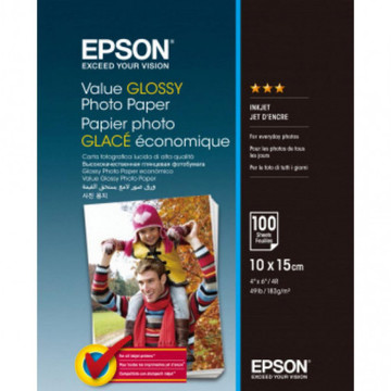 Фотопапір Epson 10х15 Value Glossy Photo (C13S400039)