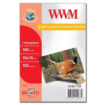 Фотобумага WWM 10x15 (G180.F100)