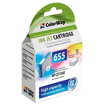 Струйный картридж ColorWay HP №655 Cyan (CZ110AE) DJ 4615/4625/3525/5525 (CW-H655C)