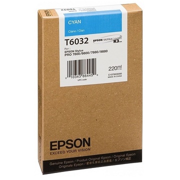 Струйный картридж Epson St Pro 7800/7880/9800 Cyan (C13T603200)