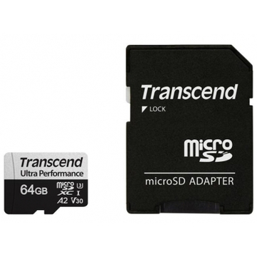 Карта памяти Transcend 64GB C10 UHS-I U3 A2