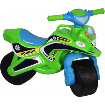 Детский велосипед Active Baby Police музыкальный зелено-голубой (0139-0152М)