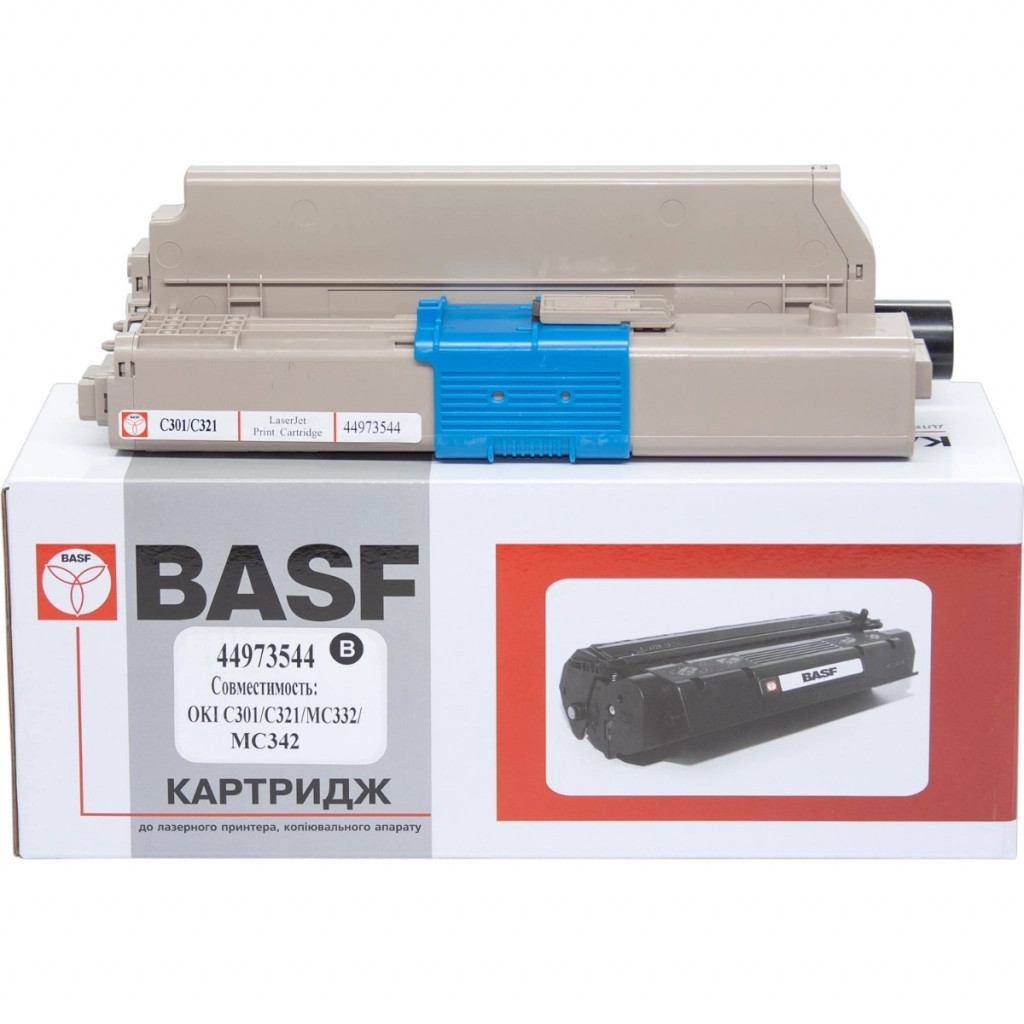 Картридж BASF OKI C301/C321/MC332/MC342/ 44973544 Black (KT-44973544)
