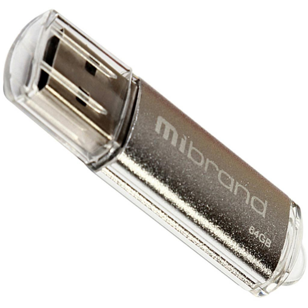 Флеш пам'ять USB Mibrand 64GB Cougar Silver USB 2.0 (MI2.0/CU64P1S)