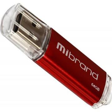 Флеш память USB Mibrand 64GB Cougar Red USB 2.0 (MI2.0/CU64P1R)