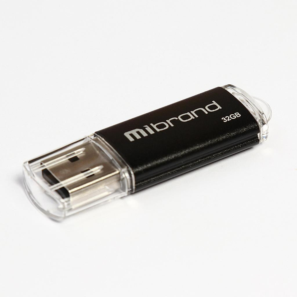 Флеш память USB Mibrand 32GB Cougar Black USB 2.0 (MI2.0/CU32P1B)