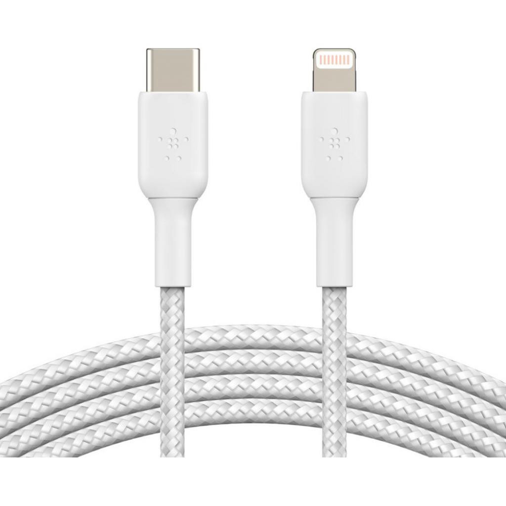 Кабель USB USB Type-С to Lightning 2.0m white Belkin (CAA004BT2MWH)
