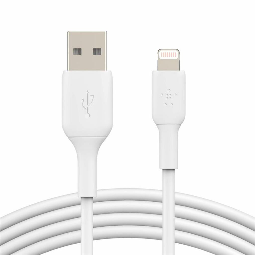 Кабель USB Belkin USB 2.0 AM to Lightning 1.0m PVC white (CAA001BT1MWH)