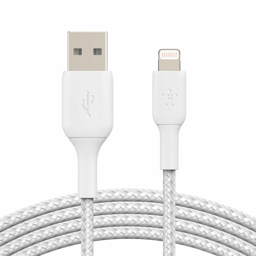 Кабель USB USB 2.0 AM to Lightning 1.0m white Belkin (CAA002BT1MWH)