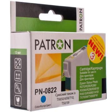 Картридж Patron для EPSON R270/290/390/RX590 CYAN (PN-0822) (CI-EPS-T08124-C3-PN)