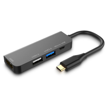 Кабель XoKo AC-400 Type-C to HDMI+USB 3.0+USB 2.0+Micro USB (XK-AC-400)